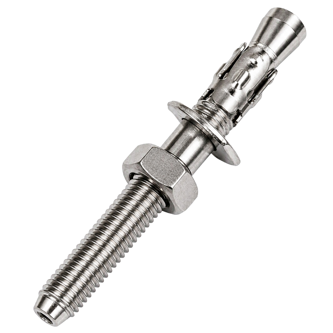 Dynamo SS304 Expansion Bolt ? Durable Outdoor Wedge Anchor for Medium to High Hardness Rocks, M12x95mm