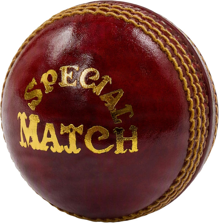 Amber Fight Gear Professional Leather Cricket Ball, Hand-Stitched, Pack Options