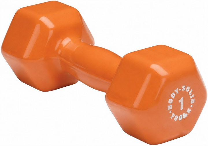 Body-Solid Tools Vinyl Studio Dumbbells 1lb to 15lb