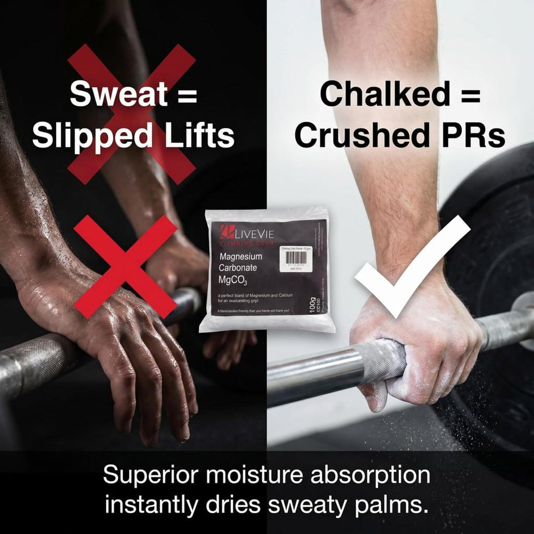Amber Fight Gear Magnesium Carbonate Gym Chalk for Grip Training