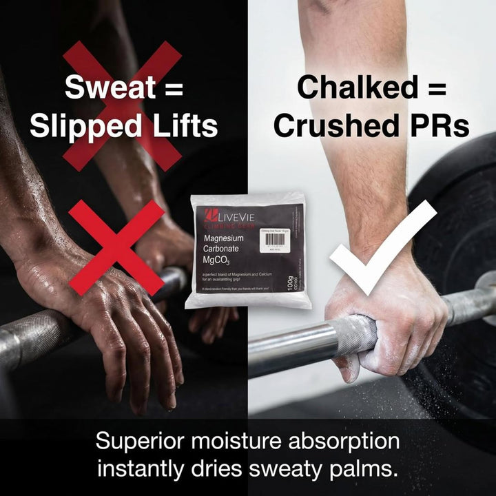 Amber Fight Gear Magnesium Carbonate Gym Chalk for Grip Training