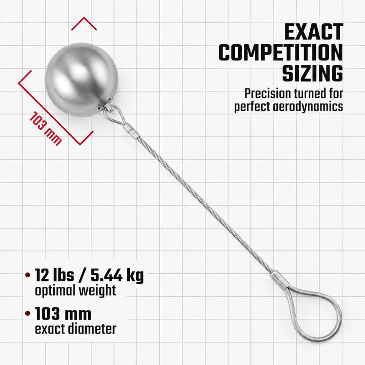 Amber Fight Gear Stainless Steel Hammer Throw with Swivel &amp; Aluminum Handle