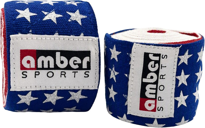 Amber Fight Gear USA Flag 180-Inch Polyester Boxing Hand Wraps