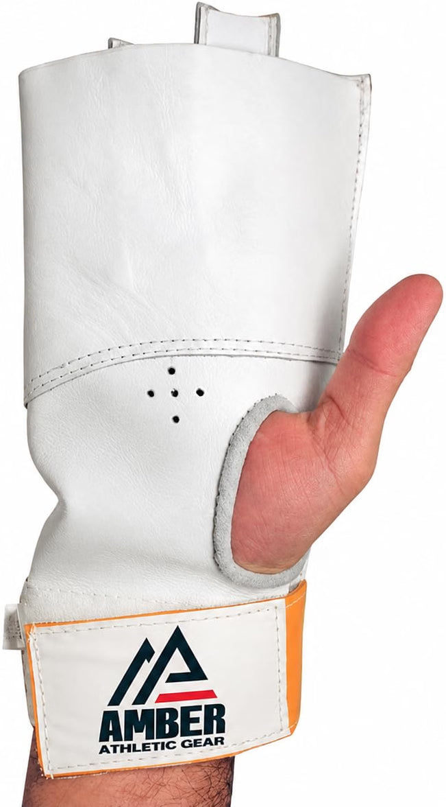 Amber Fight Gear Leather Hammer Throw Glove with Wrist Support