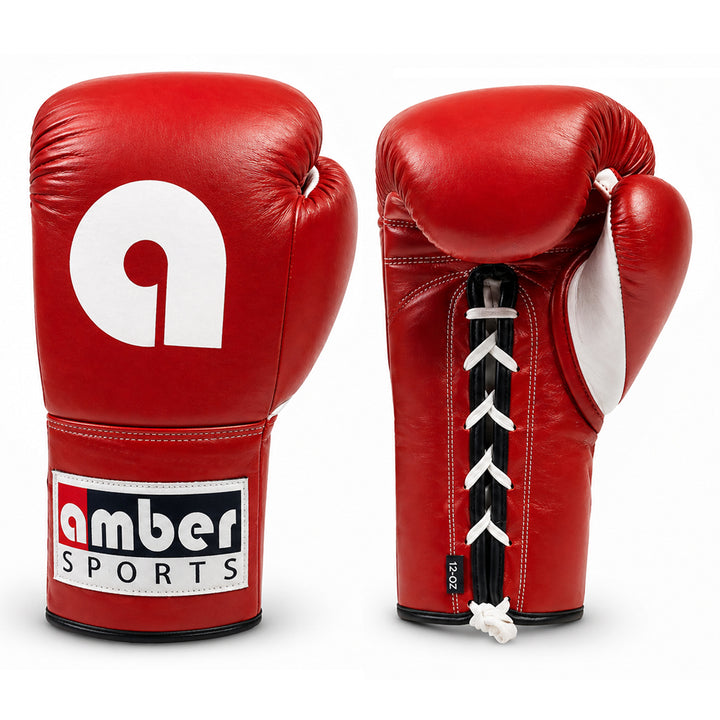 Premium All-Leather Professional Fight Gloves Padded, Pre-Curved, Safety-Focused Design with Layered Foam and Attached Thumb