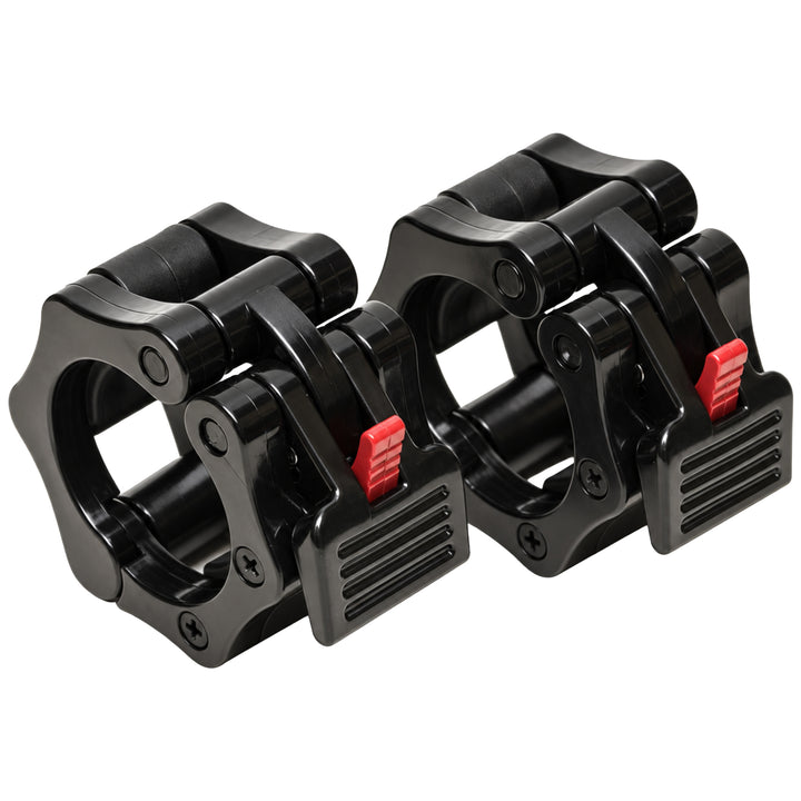 Quick Release Non-Slip Olympic Barbell Collar 2 Inch (Pair) with ABS Locking Clamps - Great for Any Training or Workout Weightlifting or Fitness Training or Crossfit