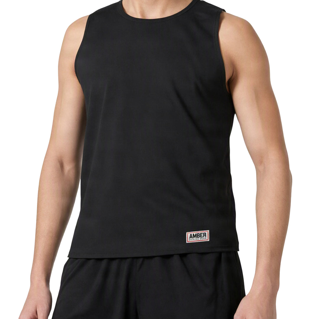 Amber Fight Gear Premium Satin Boxing Jersey Tank Top, Multiple Colors &amp; Sizes