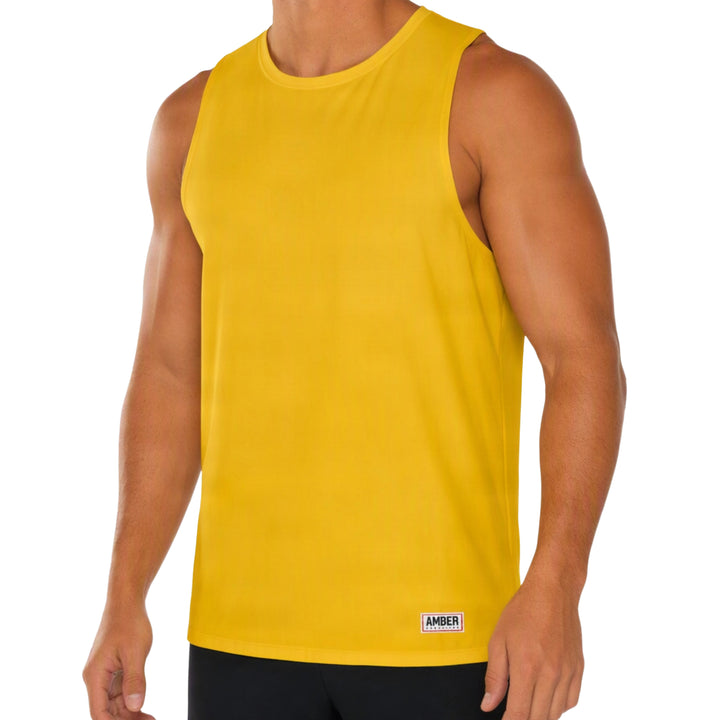 Amber Fight Gear Premium Satin Boxing Jersey Tank Top, Multiple Colors &amp; Sizes