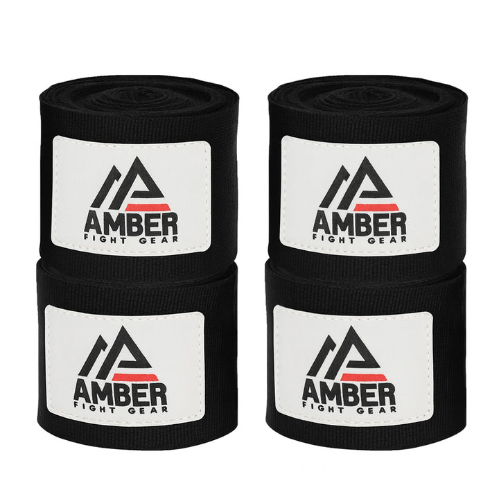 Amber Fight Gear Mexican Style Elastic Handwraps - Breathable, Durable, Machine Washable for MMA, Boxing, Kickboxing, Muay Thai