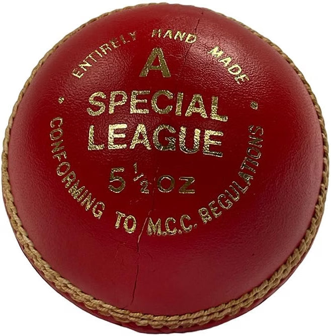 Amber Fight Gear Professional Leather Cricket Ball, Hand-Stitched, Set Options