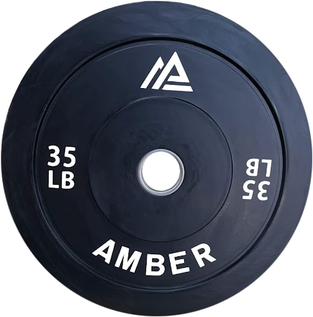 Amber Fight Gear Olympic Bumper Plates with 2-Inch Stainless Steel Hub
