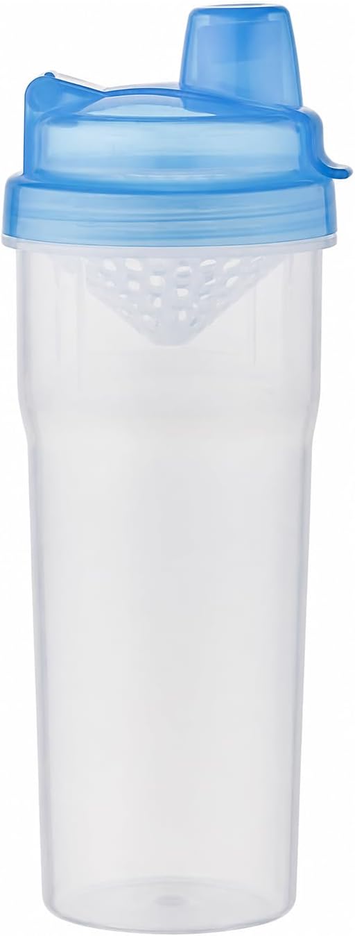 Amber Fight Gear Mini Shaker Glass Protein Bottle, Leak-Proof, Reusable