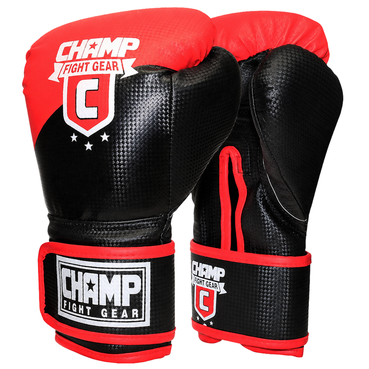 Champ Boxing Gloves for Training, Sparring, Kickboxing, MMA, Muay Thai, Durable PU Leather, Multi-Layered Foam, Wrist Support, Breathable Design