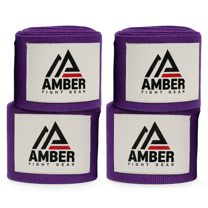 Amber Fight Gear Mexican Style Elastic Handwraps - Breathable, Durable, Machine Washable for MMA, Boxing, Kickboxing, Muay Thai