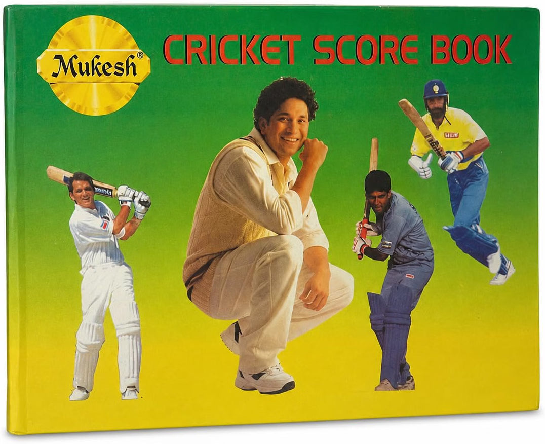 Amber Fight Gear Cricket Scorebook for Match Records, Multiple Innings