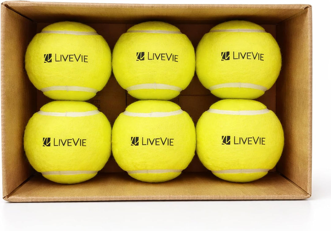 LIVEVIE Professional Cricket Tennis Balls, 2.5 Inch, Training