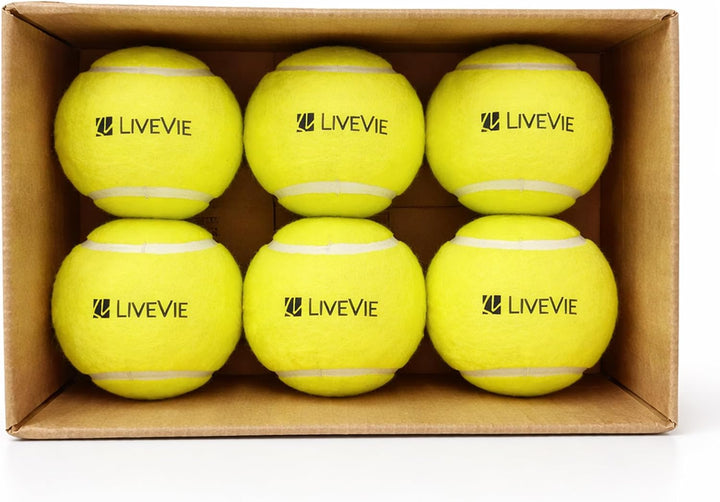 LIVEVIE Professional Cricket Tennis Balls, 2.5 Inch, Training