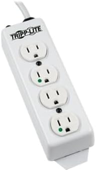 Tripp Lite Safe-IT Hospital-Grade Power Strip, 4 Hospital-Grade Green-Dot Outlets, UL 1363 Compliant, 15 Foot / 4.57M Cord, Life Limited Manufacturer&