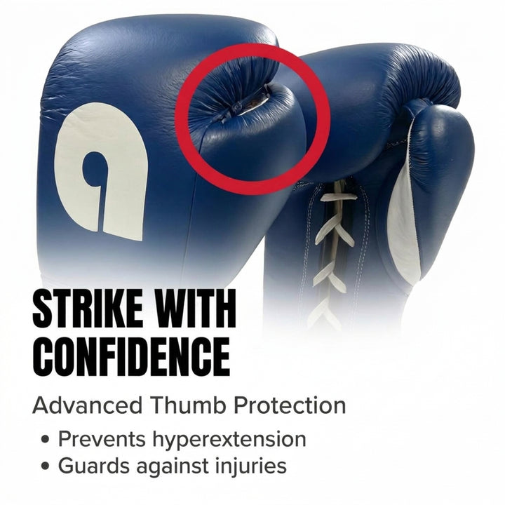Premium All-Leather Professional Fight Gloves Padded, Pre-Curved, Safety-Focused Design with Layered Foam and Attached Thumb