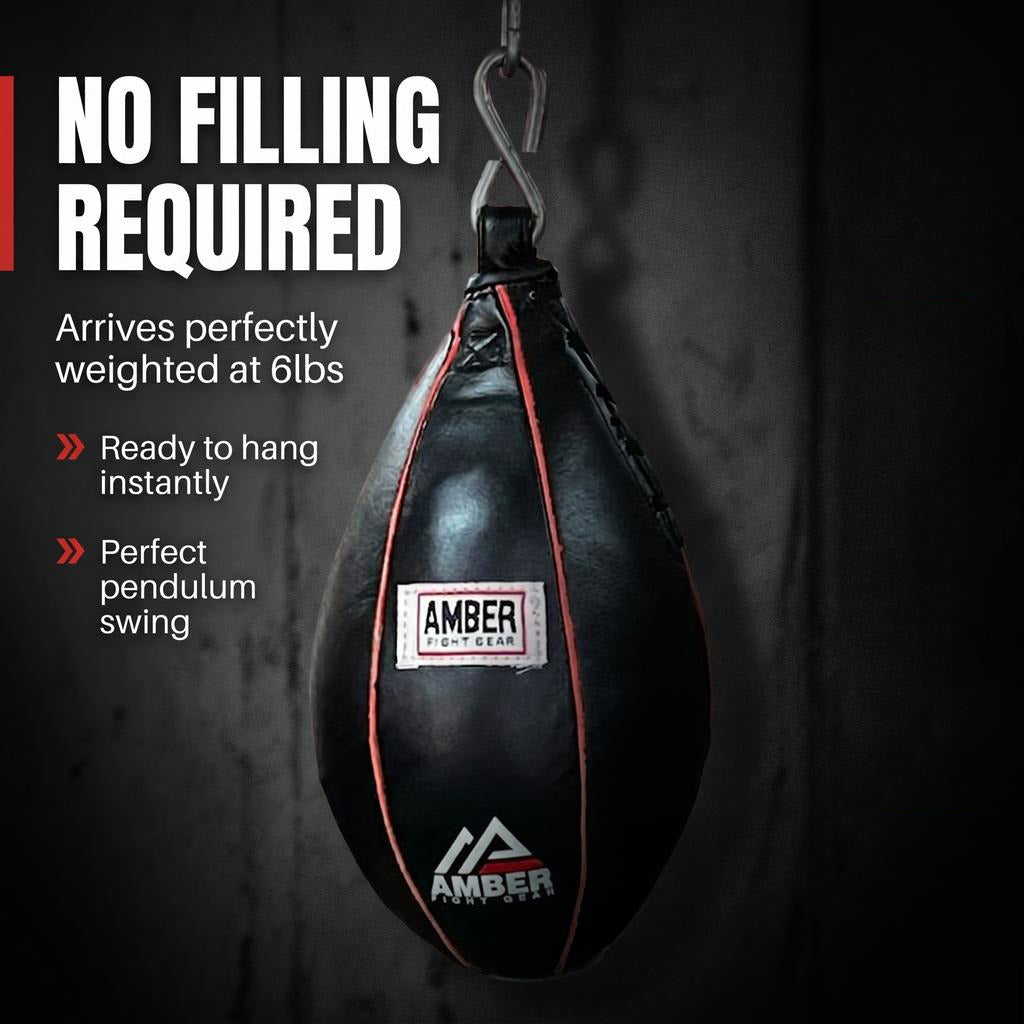 Amber Fight Gear Maize Ball Slip Ball for Boxing Kickboxing Muay Filled with Hanging Chain 5 inch  x 9 inch