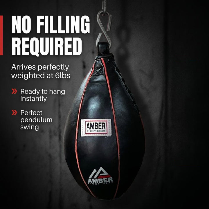 Amber Fight Gear Maize Ball Slip Ball for Boxing Kickboxing Muay Filled with Hanging Chain 5 inch  x 9 inch
