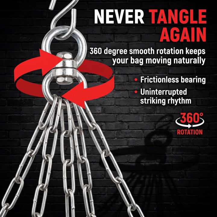 Amber Fight Gear Heavy Bag Chain with 360° Swivel, 200–220 lb Capacity