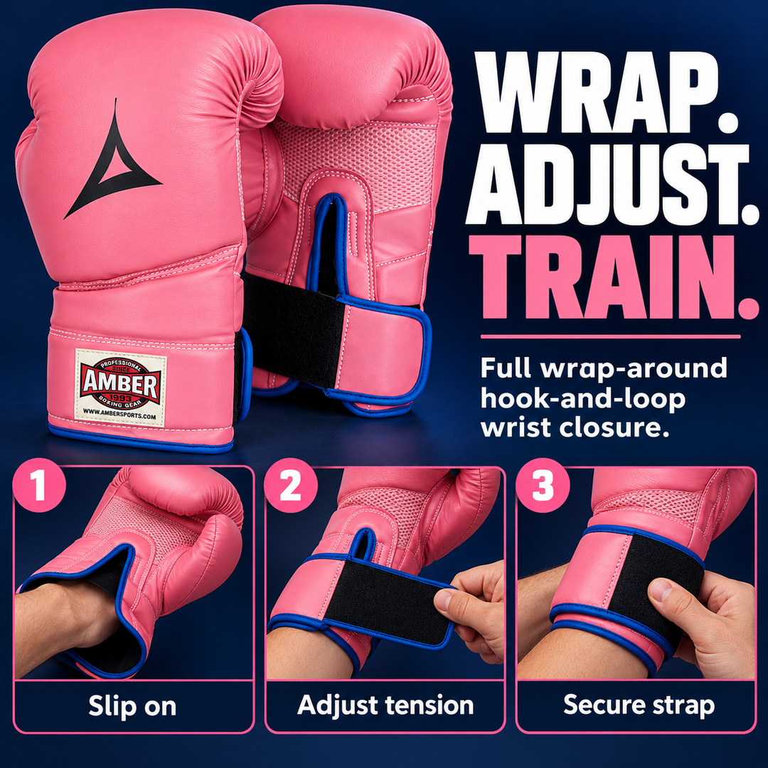 Classic Pro Style Training Gloves, Hook &amp; Loop Closure, Secure Fit, Maximum Protection &amp; Durability, Pink