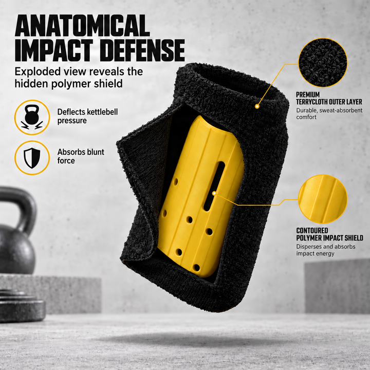 Amber Fight Gear Ultimate Kettlebell Wrist Protection: Premium Arm Bands and Wrist Guards for Enhanced Safety and Performance - Unisex 3Wx4L Pair
