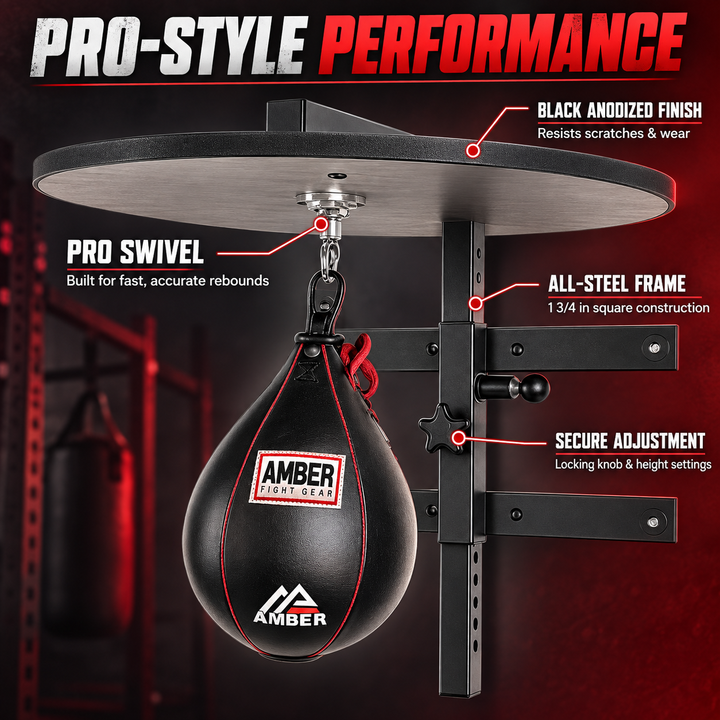 Amber Fight Gear Maximize Your Training with The Pro Style Speedbag Platform - High-Performance Punching Bag Accessories