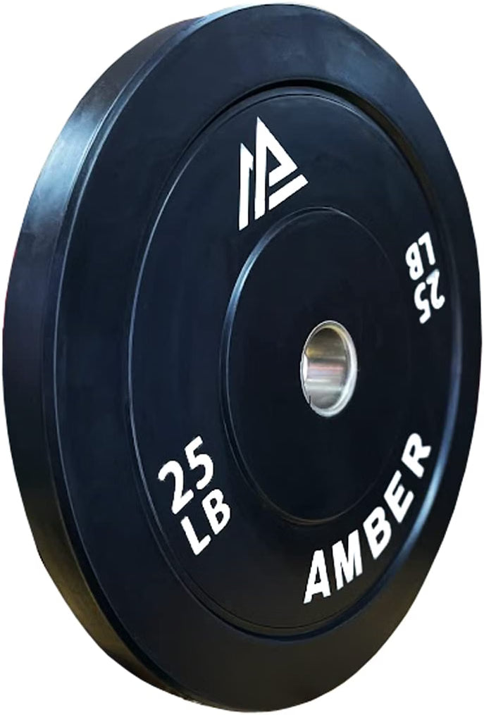 Amber Fight Gear Olympic Bumper Plates with 2-Inch Stainless Steel Hub