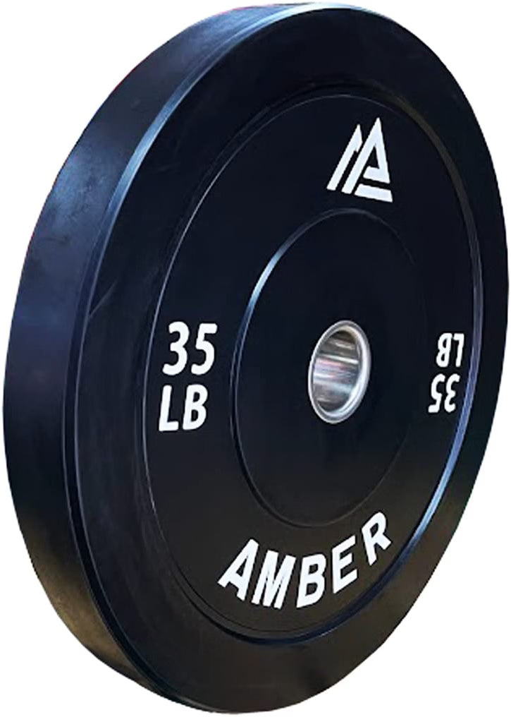 Amber Fight Gear Olympic Bumper Plates with 2-Inch Stainless Steel Hub