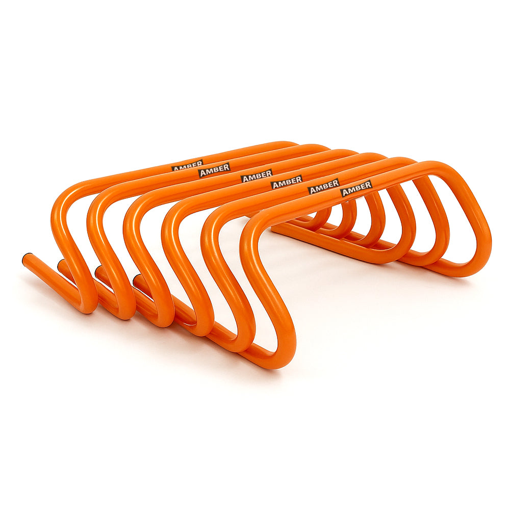 Multi-Sport Speed Training Hurdles Set of 6 Mini Hurdles for Agility &amp; Coordination, Lightweight PVC Construction, Ideal for Football, Soccer, Baseball, Hockey, Track, Tennis, Lacrosse (9 inch)