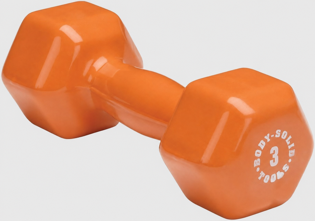 Body-Solid Tools Vinyl Studio Dumbbells 1lb to 15lb
