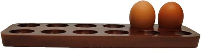 Scottish Farms Wooden 12 Eggs Egg Tray Refrigerator Storage Container Egg Holder Storage Rack, Wooden Egg Crate Deviled Egg Tray, Egg Platter, Deviled Egg Holder, Wooden Egg Rack, Deviled Egg Serving