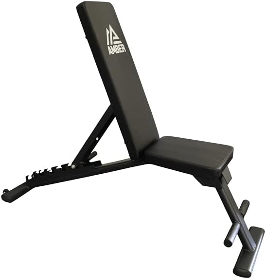 Multi-Purpose Adjustable Weight Bench with Wider Backrest/Seat and Easy Storage - 7 Position Ideal for Full Body Workout at Home Gym.