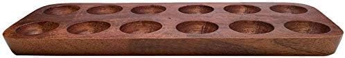 Scottish Farms Wooden 12 Eggs Egg Tray Refrigerator Storage Container Egg Holder Storage Rack, Wooden Egg Crate Deviled Egg Tray, Egg Platter, Deviled Egg Holder, Wooden Egg Rack, Deviled Egg Serving