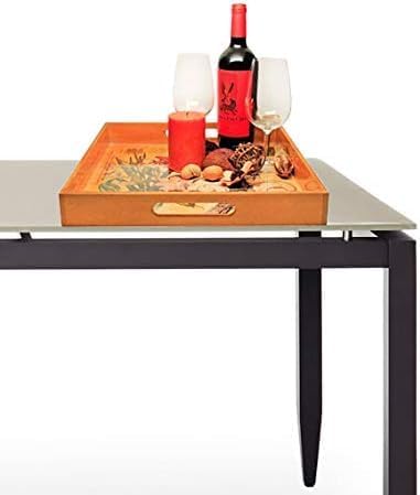 Paris Themed Serving Tray - Elegant 15" Square Platter for Breakfast, Appetizers, Coffee, Bar, and D?cor - Wooden with Vibrant Artwork