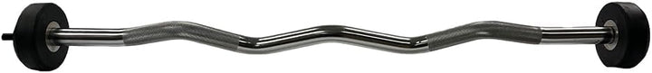 Rubber Coated Pre-weighted Curl Bars Elevate Your Workouts with Durable Alloy Steel Construction, Secure Knurled Grip, Enhanced Comfort, 25lb