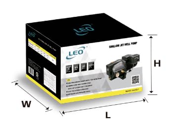 LIVEVIE Leo Pump Convertible Well Pump - Cast Iron, Dual Voltage Motor, Shallow &amp; Deep Well, Includes Ejector, 1-1/4inch NPT Suction, 1inch NPT Discharge, 30-50 PSI Switch, 1HP 115V/230V/60HZ, UDPM100-1