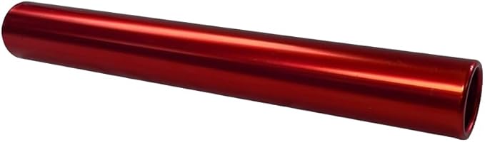 Aluminum Relay Baton Get The Winning Edge with Our Official Size, Lightweight, and Safe, Red Pack of 2