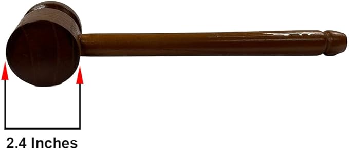 AMBER Sporting Goods Cricket Stump Wooden Mallet Wooden Mallet/Hammer for Knocking and Bat Preparation