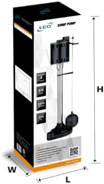 Leo Pump LHP-250P Pedestal Pump Durable, Efficient, and Versatile Water Removal Solution with 1-1/4Inch NPT Discharge