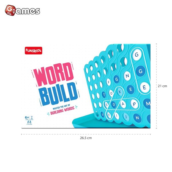 Livevie Word Build - 2 Player Word Building Strategy Game with Grid and Tray