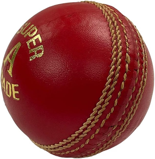 Amber Fight Gear Professional Leather Cricket Ball, Hand-Stitched, Set Options
