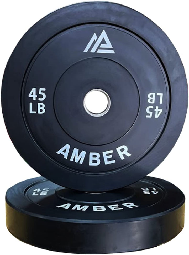 Amber Fight Gear Olympic Bumper Plates with 2-Inch Stainless Steel Hub