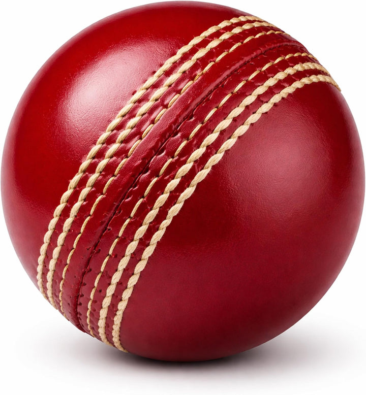 SG Shield 20 Premium Leather Cricket Ball, Grade 2 Core, White &amp; Red