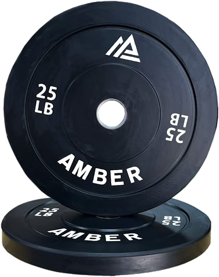 Amber Fight Gear Olympic Bumper Plates with 2-Inch Stainless Steel Hub
