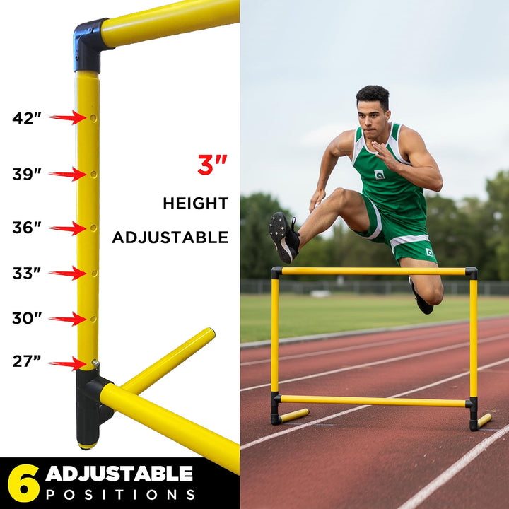 Amber Fight Gear Adjustable Training Hurdle, 6 Height Levels, 36–42 Inch