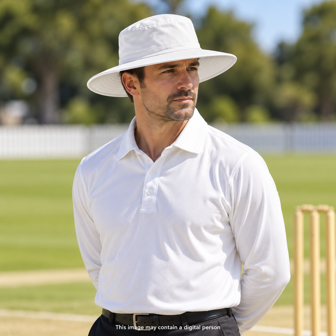 Amber Fight Gear Wide Brim Cotton Drill Sun Hat with Cooling Towel Band