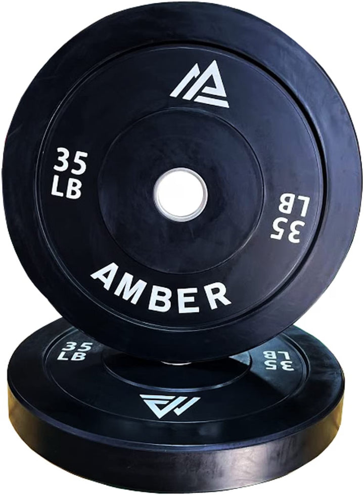 Amber Fight Gear Olympic Bumper Plates with 2-Inch Stainless Steel Hub